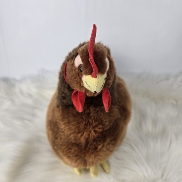 Teddy Hermann Brown Chicken Hen Plush Stuffed Animal 12" - Picture 6 of 11